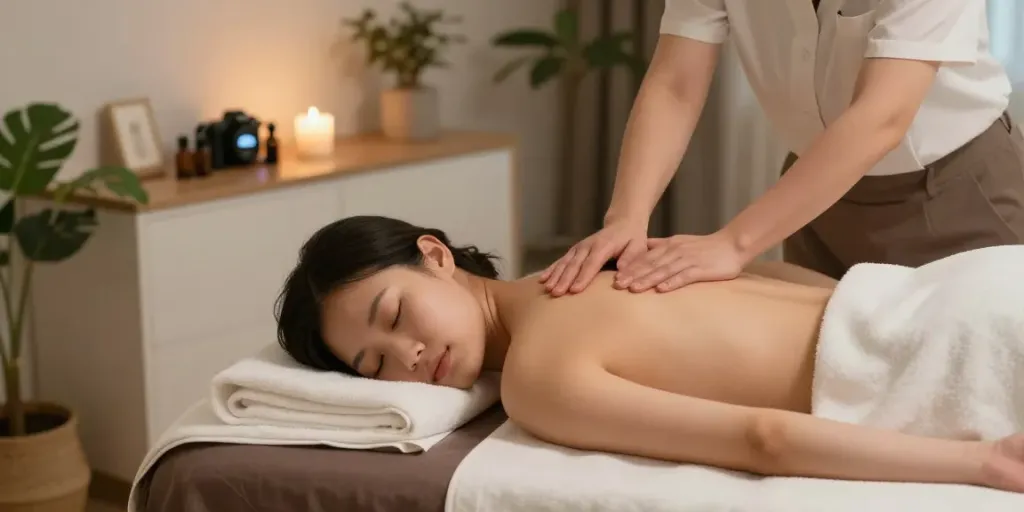 Experience 안양출장마사지 in a tranquil home environment with soothing ambiance and relaxation.